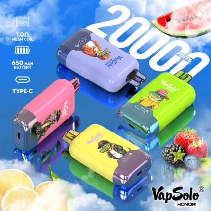 Vapsolo Honor 20000 20k Puffs Einweg-E-Zigarette mit einstellbarem Airflow