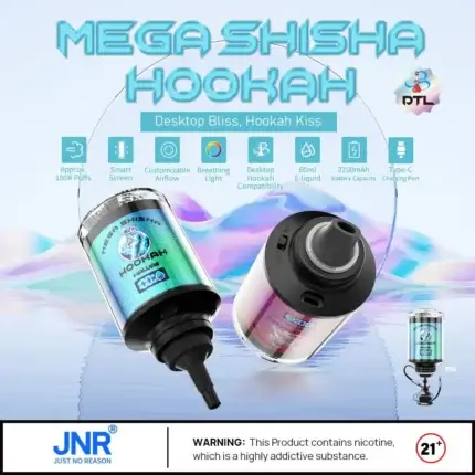 JNR Mega Shisha Hookah 100K Puffs Dual Mesh 60ml Einweg-E-Zigaretten Original