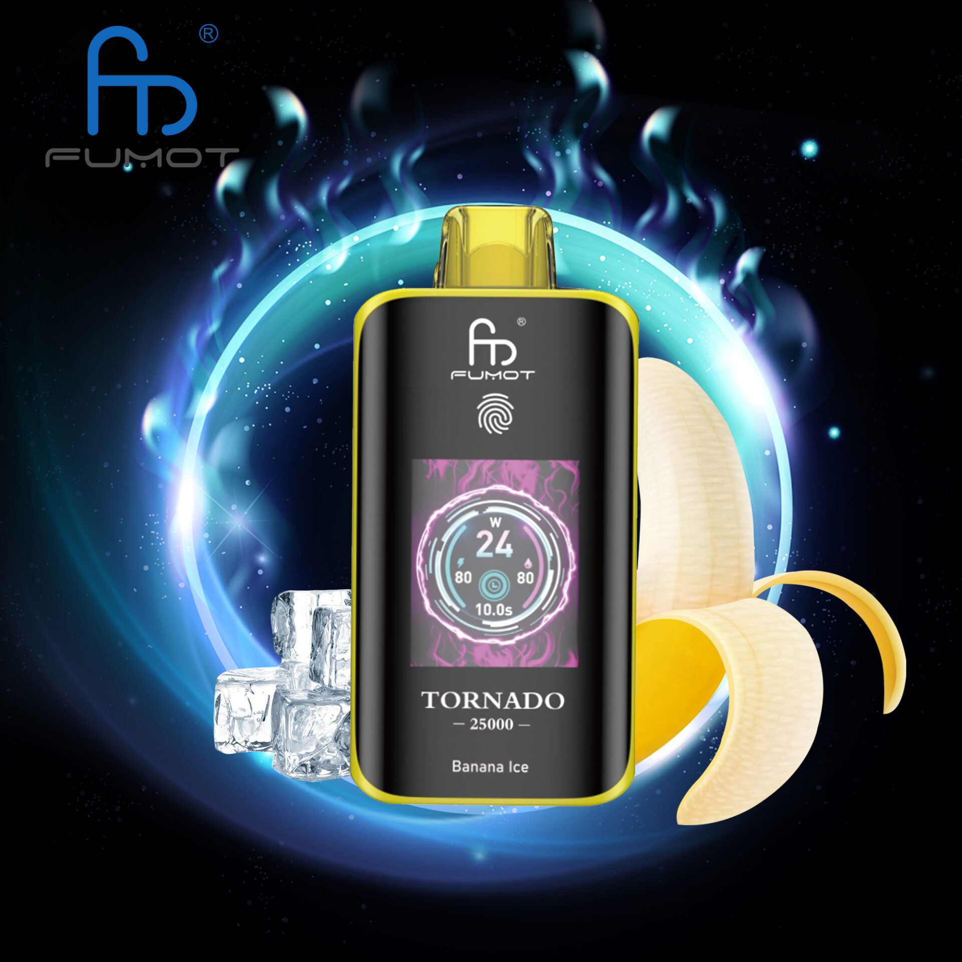 Banana-Ice.jpg RandM Fumot Tornado 25000 25K Puffs Dual Mesh Einweg-E-Zigaretten Original – Bild 24