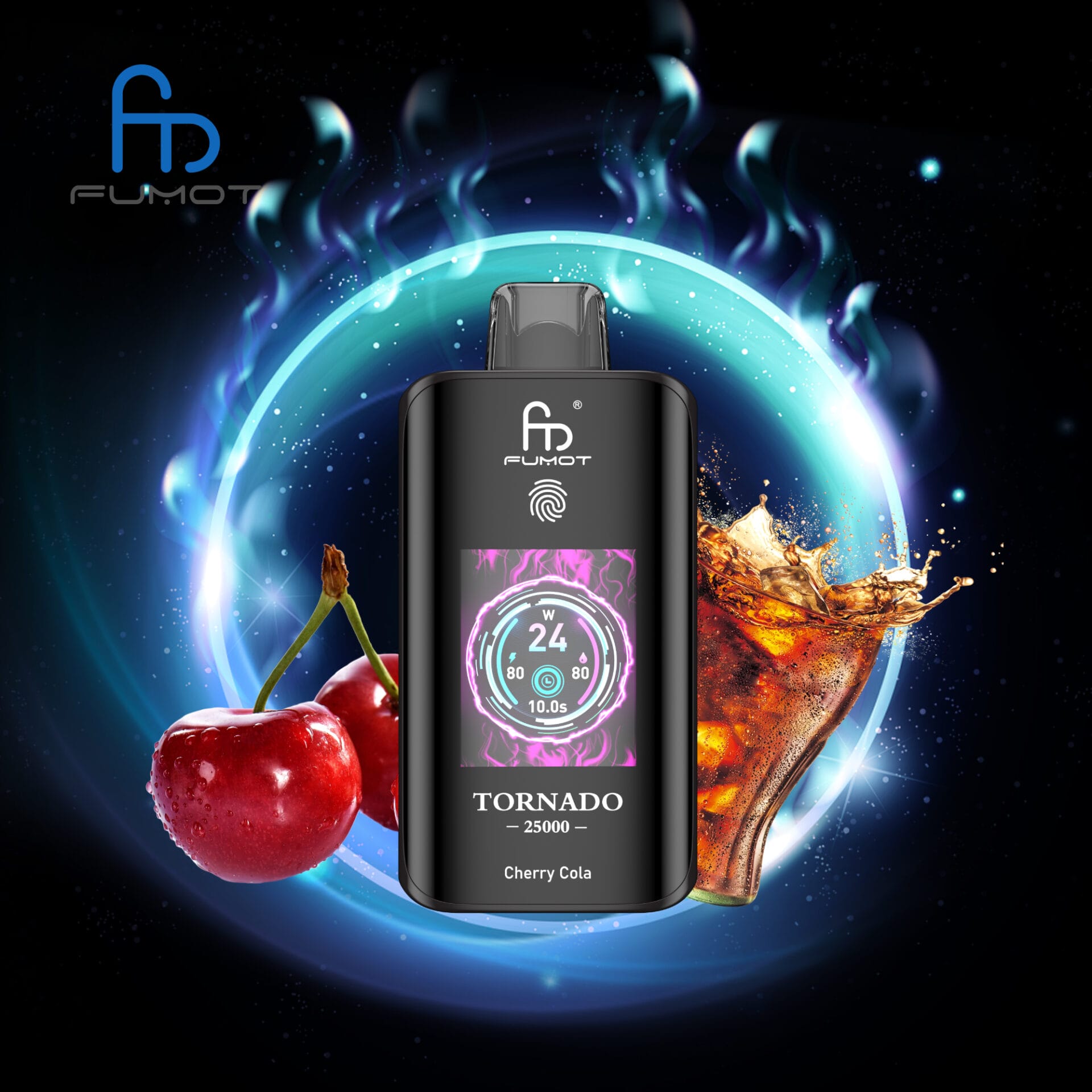 Cherry-Cola.jpg RandM Fumot Tornado 25000 25K Puffs Dual Mesh Einweg-E-Zigaretten Original – Bild 19