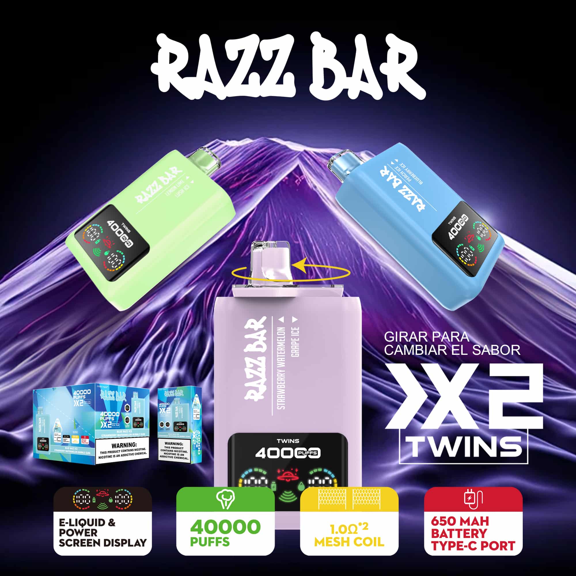 Razz Bar 40000 Puffs Mesh Coil Razz bar 40000 puffs mesh coil