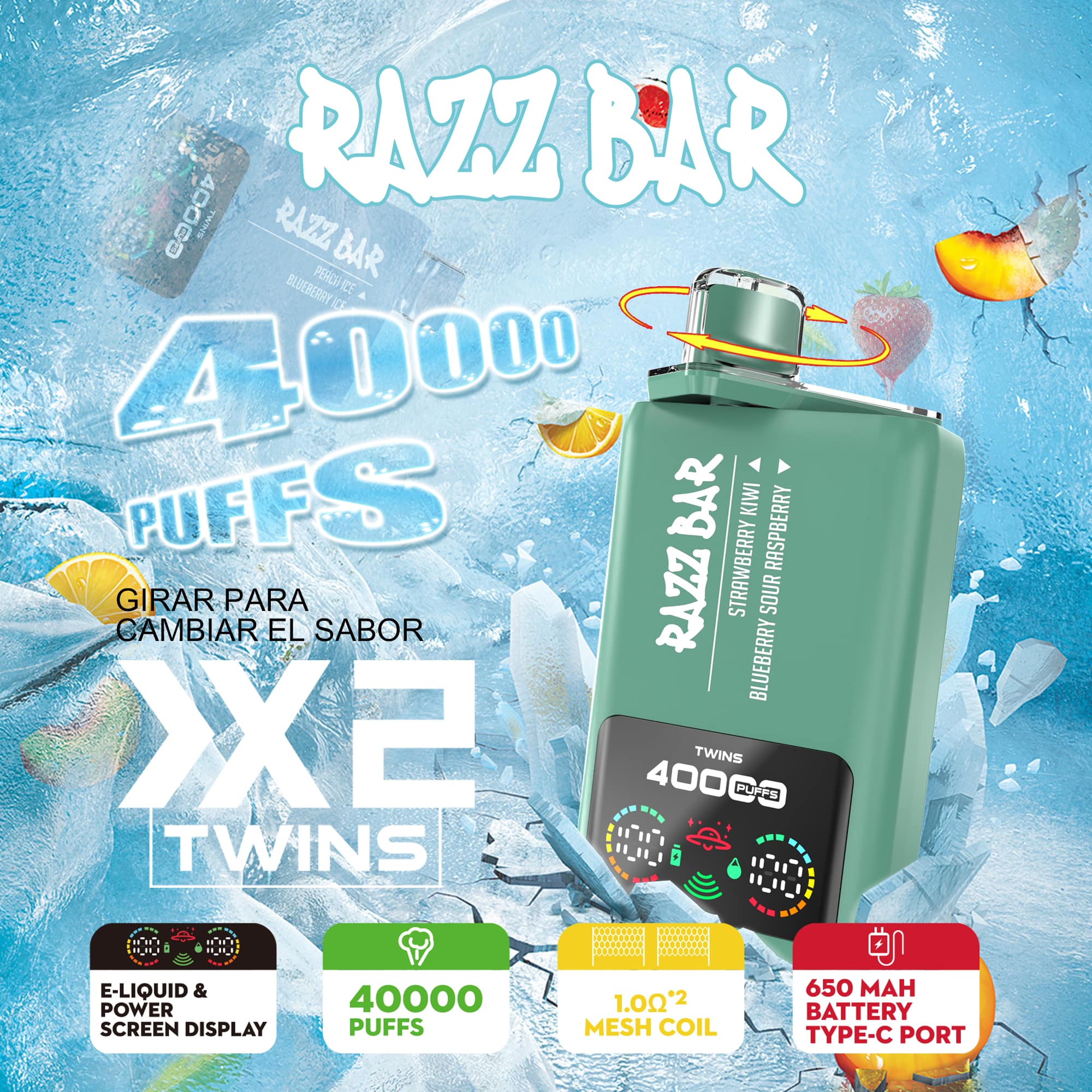 Razz Bar 40000 Puffs Smart Display Razz bar 40000 puffs smart display