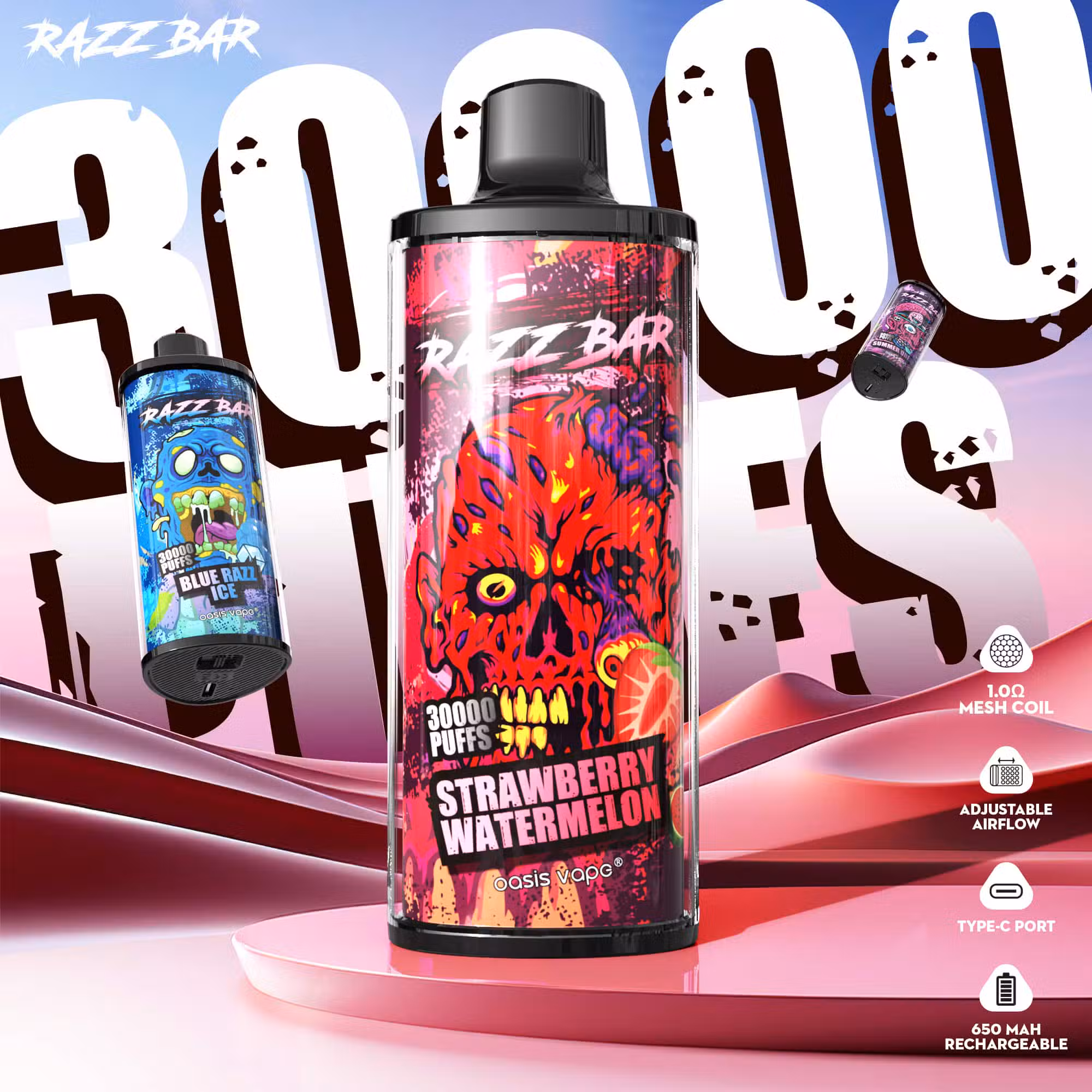 Razz bar 30000 puffs adjustable airflow Razz bar 30000 puffs adjustable airflow