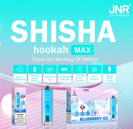 JNR SHISHA Hookah MAX 22000 Puffs 20ml Einweg-E-Zigaretten DTL Original