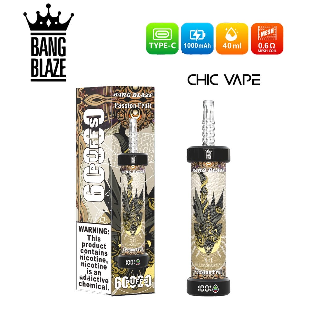 chicvape-passion-fruit.jpg Bang Blaze 60000 60K Puffs DTL 60ml Einweg-E-Zigarette Original – Bild 6