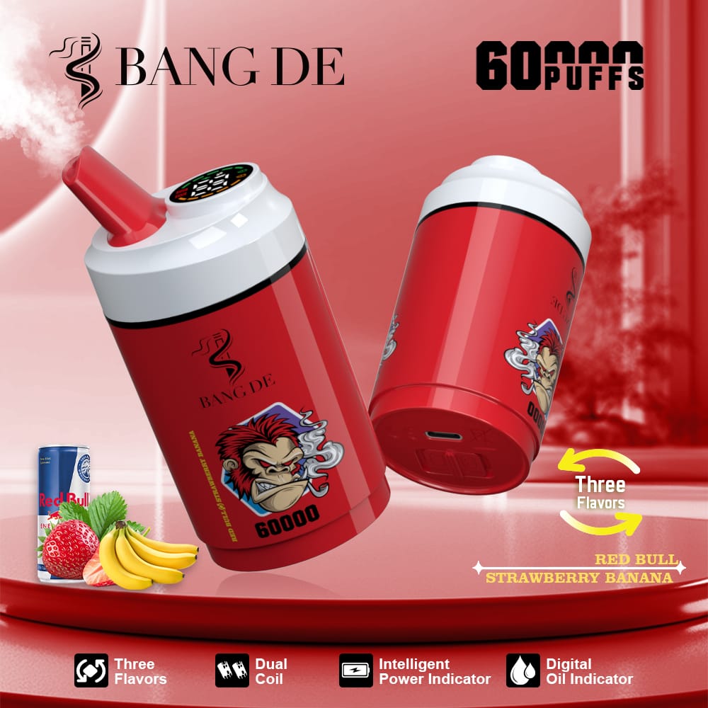 Red-Bull-Strawberry-Banana.jpg BANG DE 60000 60K Puffs 60ml Einweg-E-Zigarette Original – Bild 7