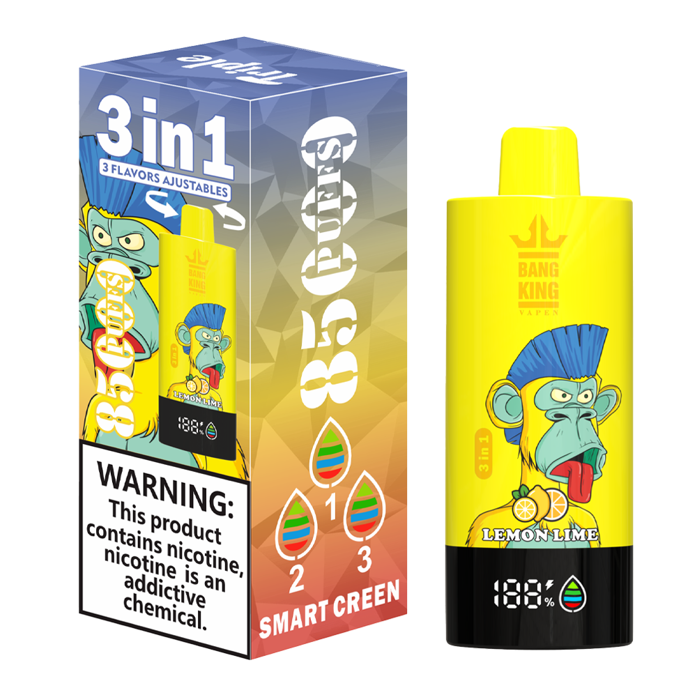 Blueberry-Ice-Lemon-Lime-Strawberry-Watermelon.png Bang King Triple 85000 85k Puffs 63ml Einweg-E-Zigarette Original – Bild 15