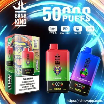 Bang King 50000 50k Puffs Dual Flavor 50ml Einweg-E-Zigarette Didital Dispaly Original