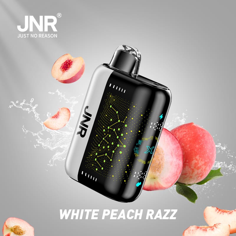 White-Peach-Razz白桃拉兹.jpg JNR PLUS-X 26000 Puffs 28ml Einweg-E-Zigaretten 3D Curved Screen Original – Bild 4