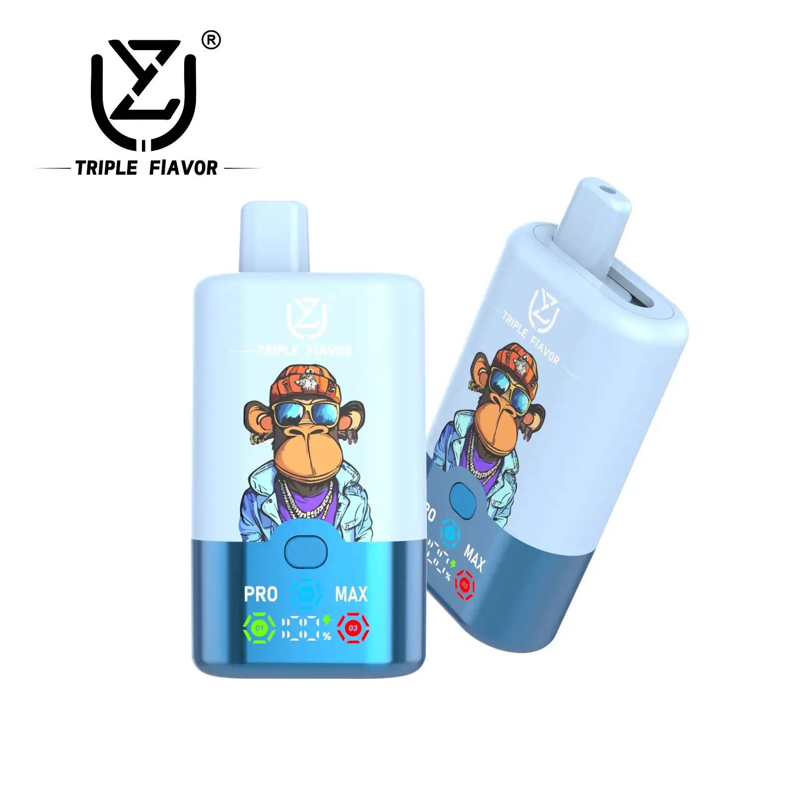 Summer-Peach-Ice-Strawberry-Ice-Blue-Razz-Ice.jpg.webp UZY Triple Flavor 60000 60K Puffs 54ml Einweg-E-Zigaretten 3 in 1 Flavors Original – Bild 3