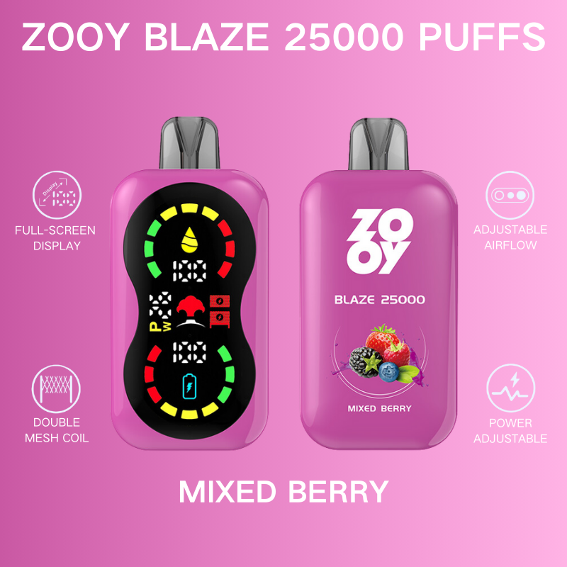 mixed-berry_eef26635-34f8-4ec4-a085-7e89955bdfbb.png ZOOY Blaze 25000 25K Puffs 650 mAh Einweg-E-Zigarette – Bild 10