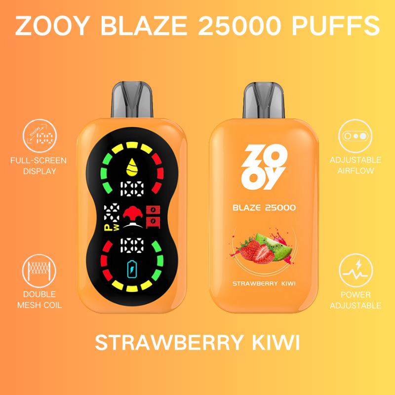 strawberry-kiwi_55ee10ce-c240-4565-bb98-6ceb5084d349.png ZOOY Blaze 25000 25K Puffs 650 mAh Einweg-E-Zigarette – Bild 8