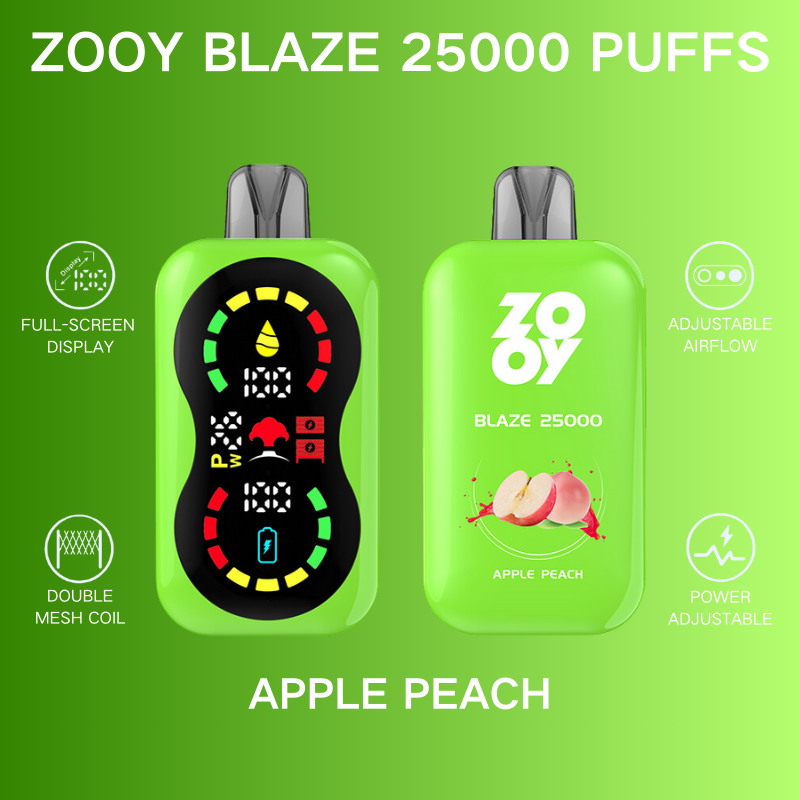 apple-peach.png ZOOY Blaze 25000 25K Puffs 650 mAh Einweg-E-Zigarette – Bild 22