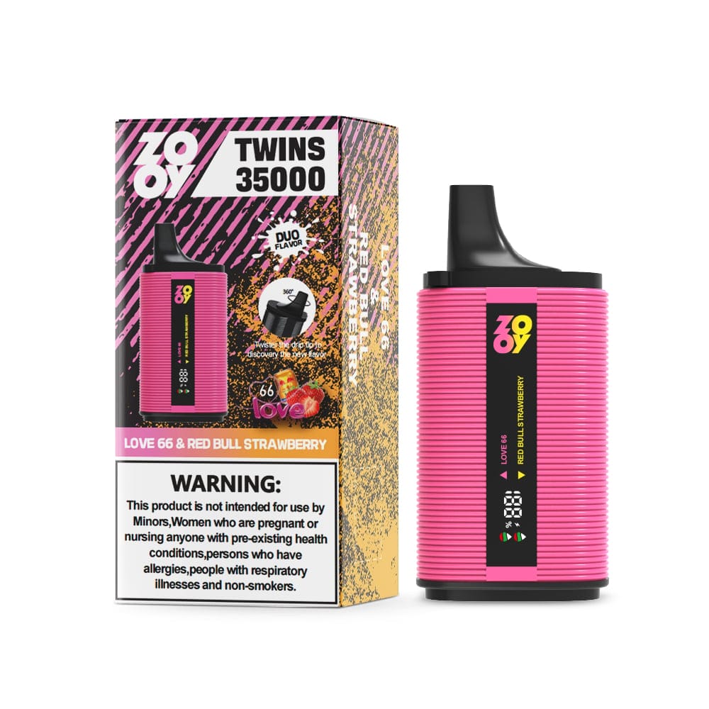 Love-66-Red-Bull-Strawberry_ab511a71-b44e-4b70-a5f9-efa427e8e183.jpg ZOOY TWINS 35000 35K Puffs 30ml Doppelgeschmack Einweg-E-Zigarette – Bild 18