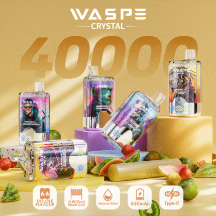WASPE Crystal 40000 40k Puffs Einweg-E-Zigaretten Double Flavor Original